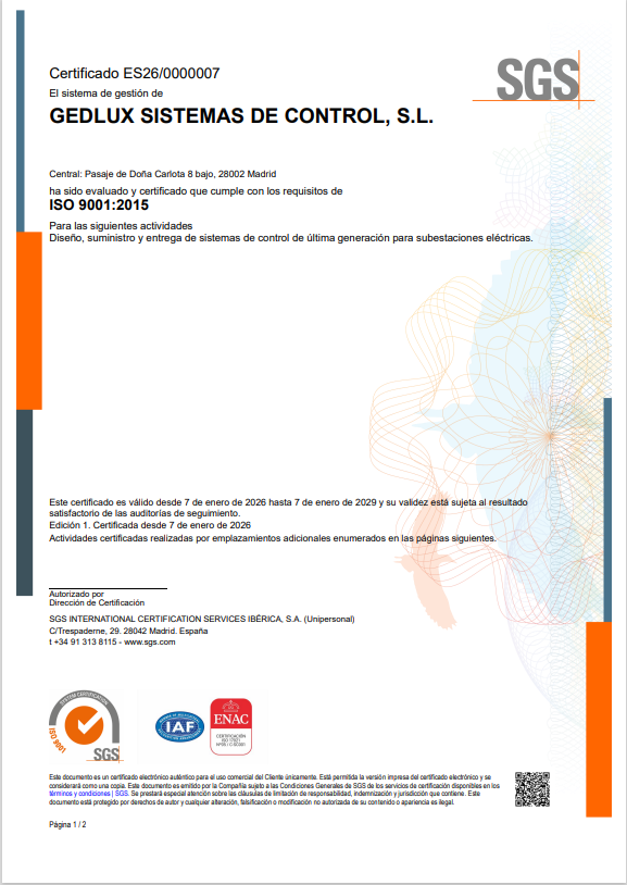 Quality Certificate ISO 9001